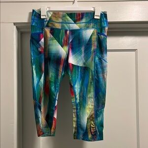 Athleta Colorful Women’s Workout Capri-Length Leggings - Size Medium